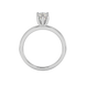 Asscher cut gemstone solitaire ring in gold with secure six-prong setting