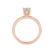 Asscher cut gemstone solitaire ring in gold with secure six-prong setting