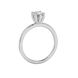 Asscher cut gemstone solitaire ring in gold with secure six-prong setting