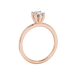 Asscher cut gemstone solitaire ring in gold with secure six-prong setting
