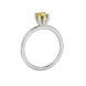 Asscher cut gemstone solitaire ring in gold with secure six-prong setting