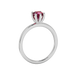 Asscher cut gemstone solitaire ring in gold with secure six-prong setting