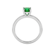 Asscher cut gemstone solitaire ring in gold with four-prong setting