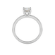 Asscher cut gemstone solitaire ring in gold with four-prong setting