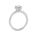 Asscher cut gemstone solitaire ring in gold with four-prong setting