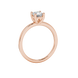 Asscher cut gemstone solitaire ring in gold with four-prong setting