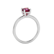 Asscher cut gemstone solitaire ring in gold with four-prong setting