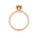 Asscher cut solitaire ring featuring a brilliant yellow gemstone secured in a six-prong crown setting crafted in gold