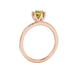 Asscher cut solitaire ring featuring a brilliant yellow gemstone secured in a six-prong crown setting crafted in gold