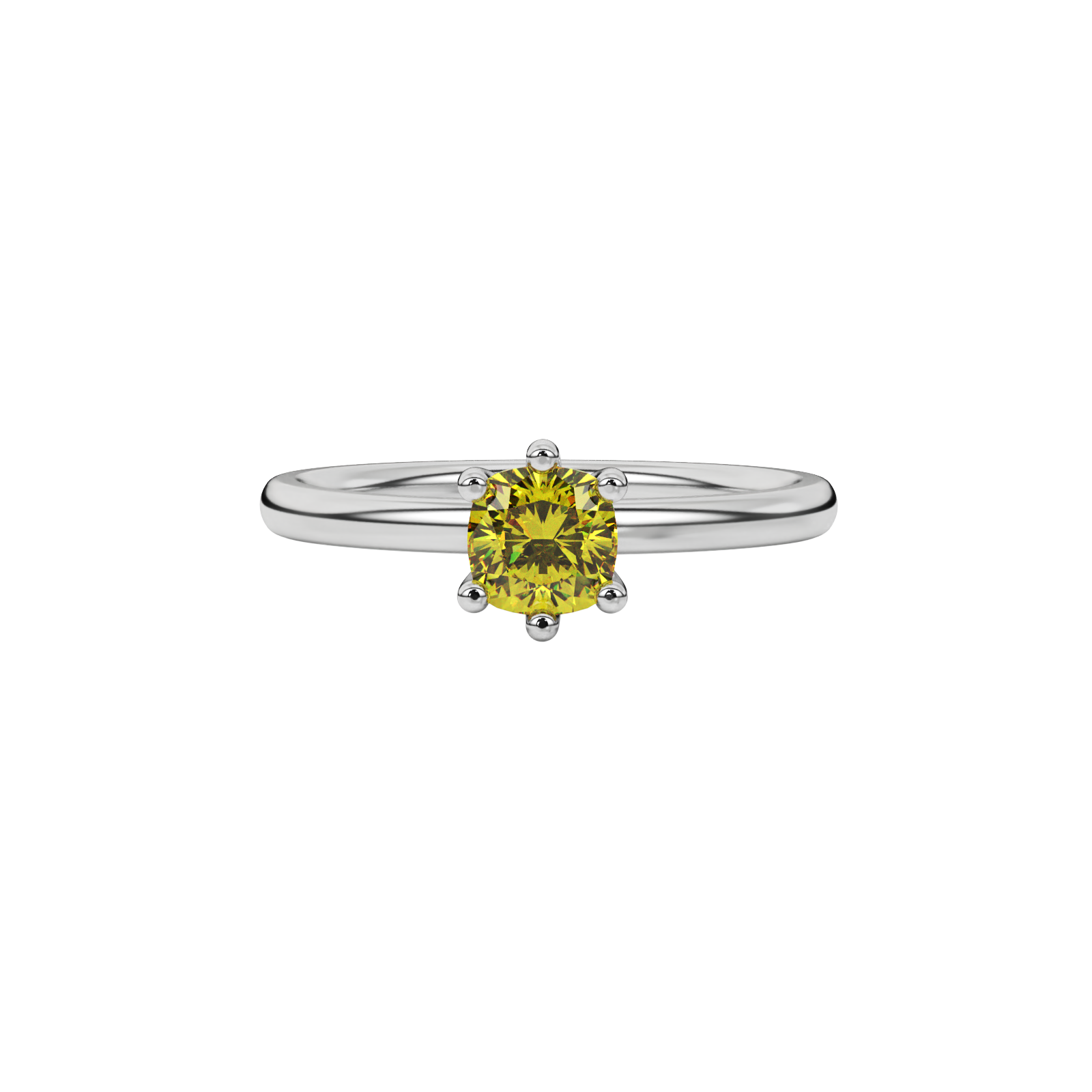 Royal Cushion Solitaire Gemstone Ring