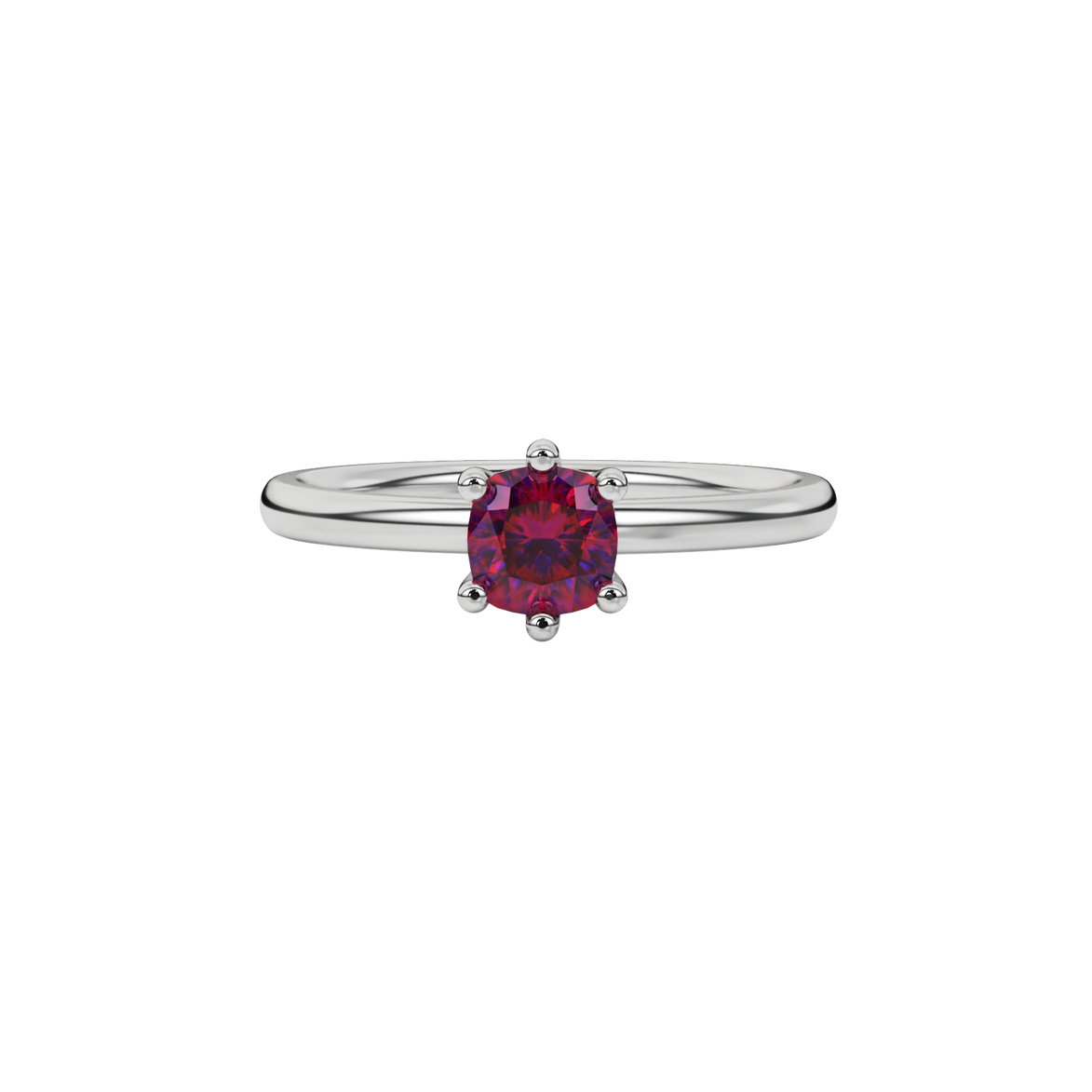 Royal Cushion Solitaire Gemstone Ring