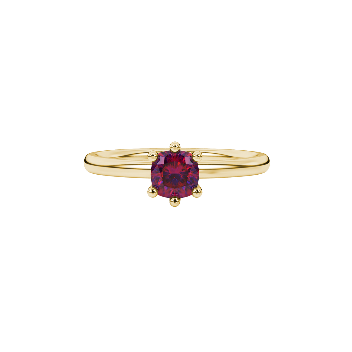 Royal Cushion Solitaire Gemstone Ring