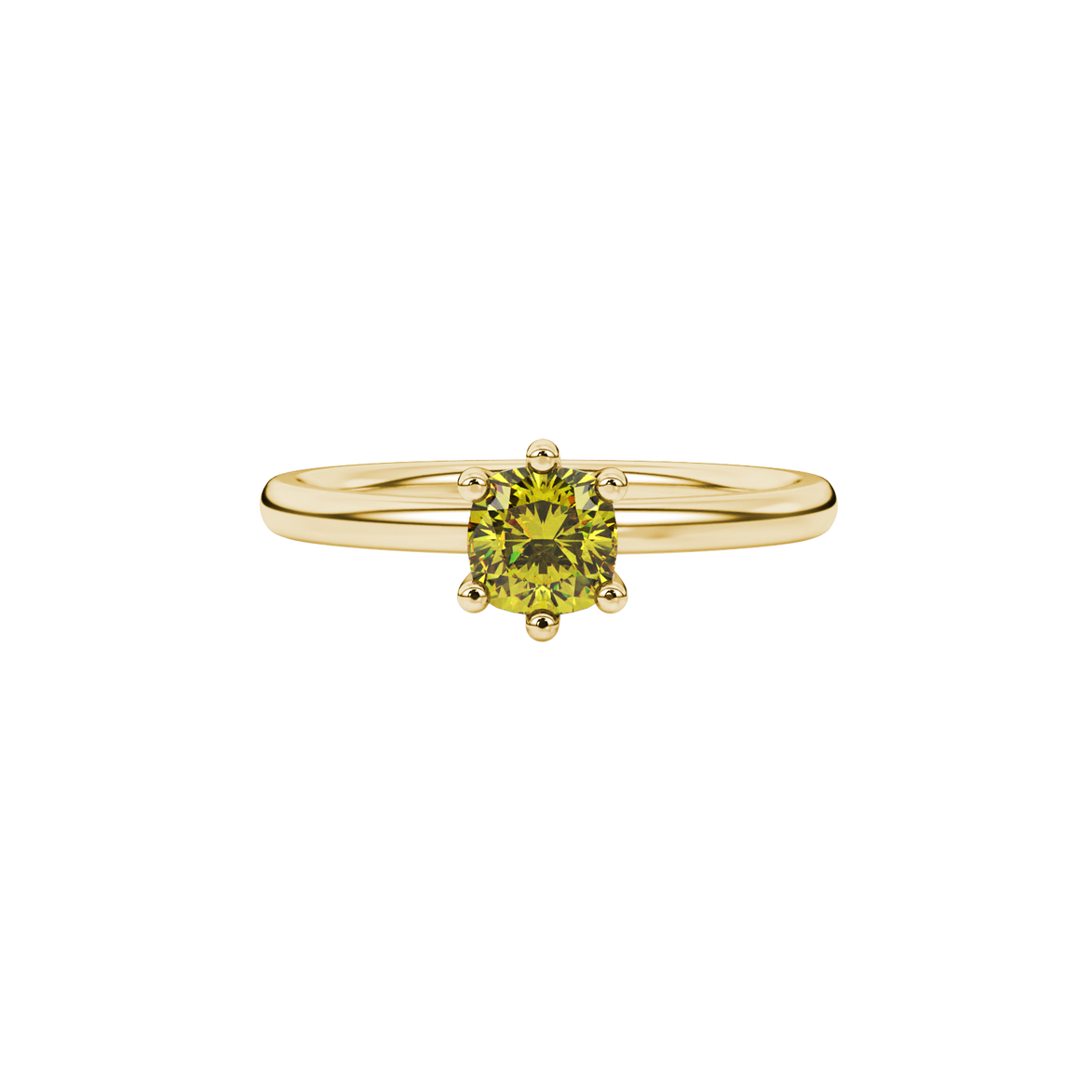 Royal Cushion Solitaire Gemstone Ring