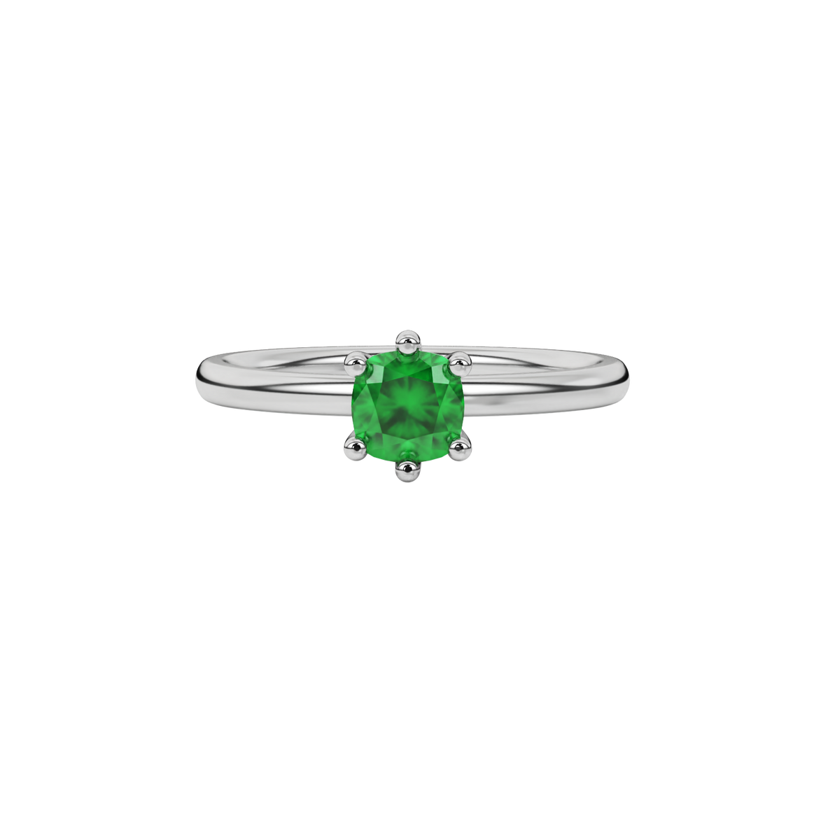 Royal Cushion Solitaire Gemstone Ring