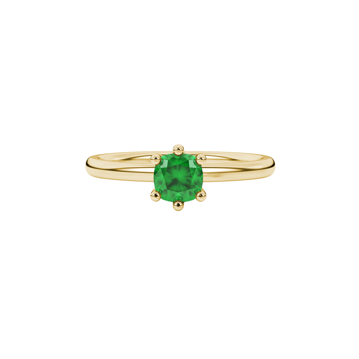 Royal Cushion Solitaire Gemstone Ring