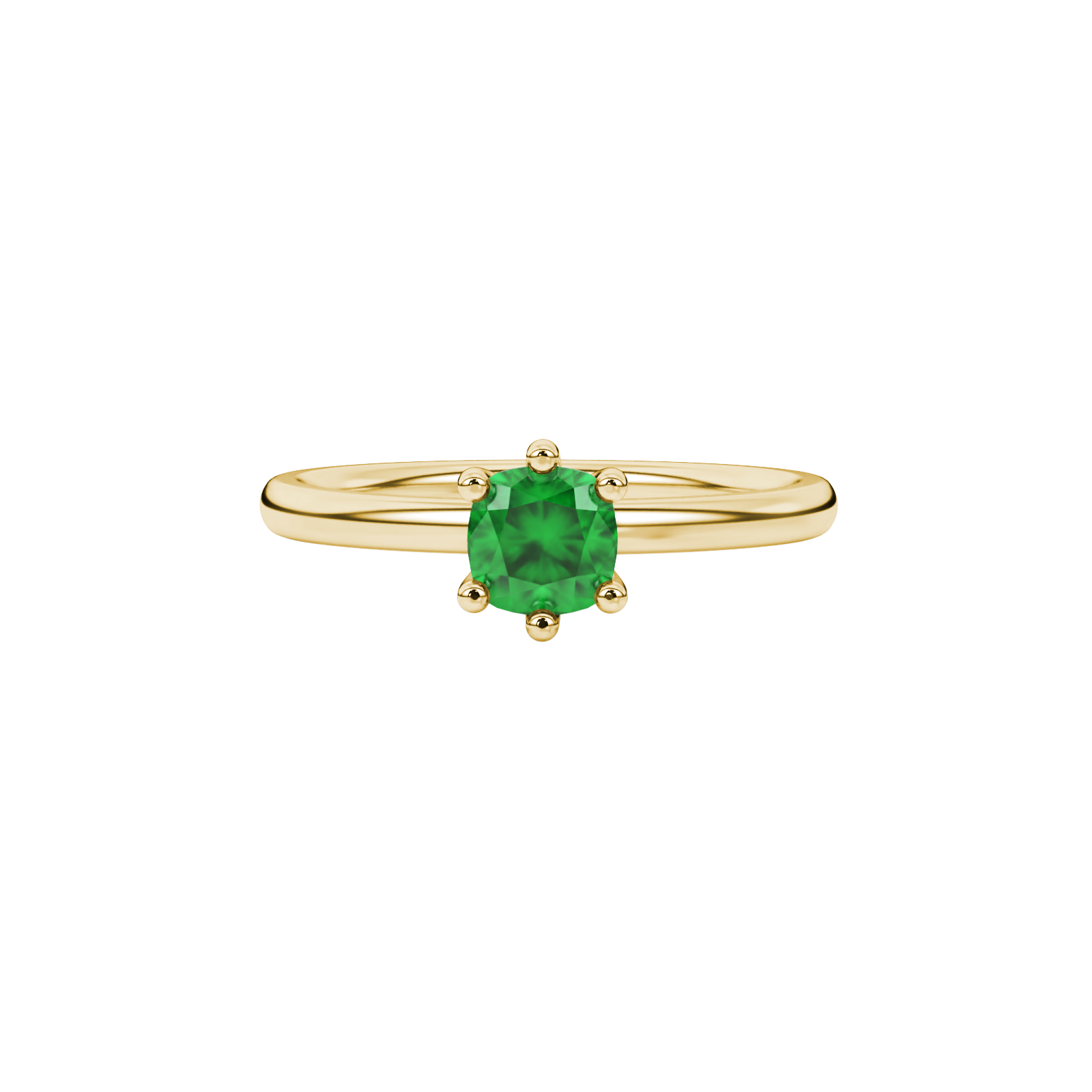 Royal Cushion Solitaire Gemstone Ring