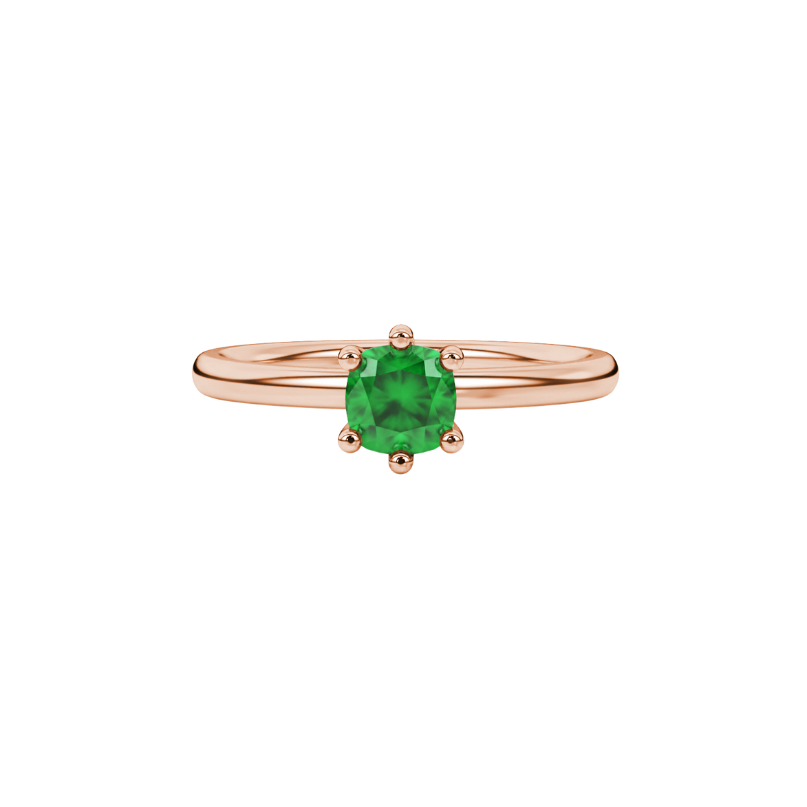 Royal Cushion Solitaire Gemstone Ring