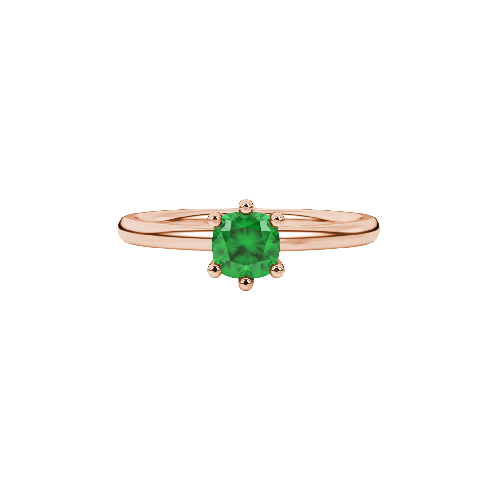 Royal Cushion Solitaire Gemstone Ring