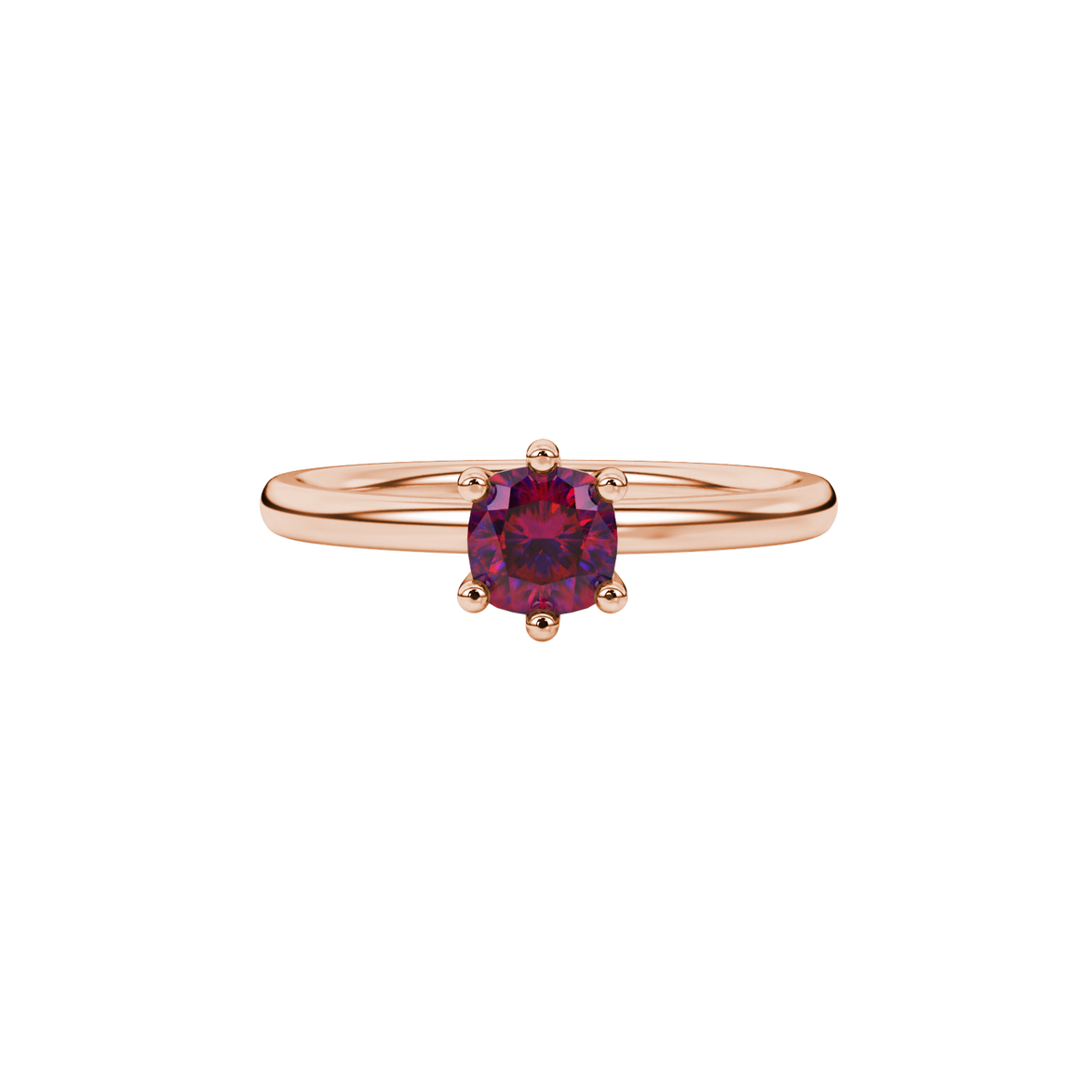 Royal Cushion Solitaire Gemstone Ring