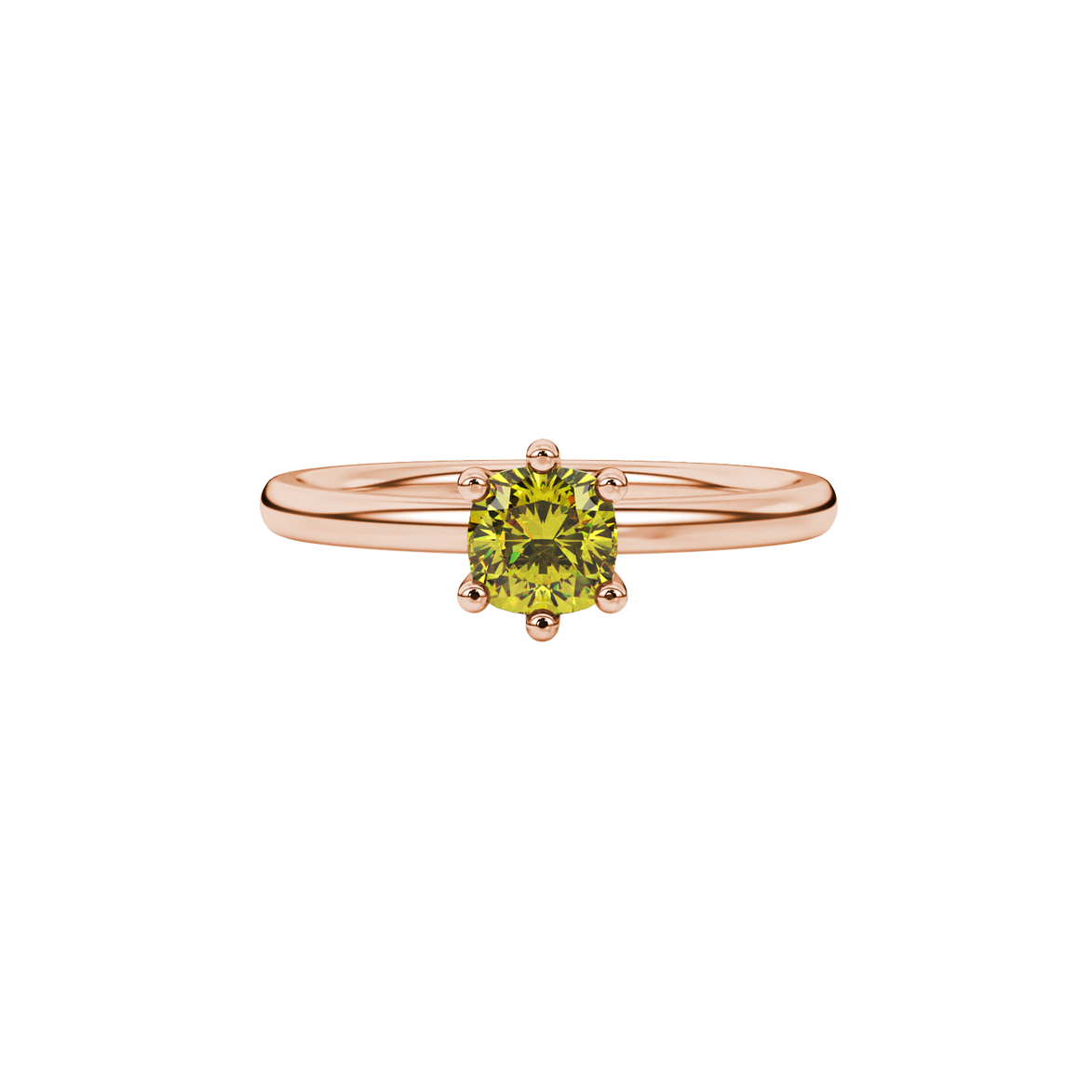 Royal Cushion Solitaire Gemstone Ring