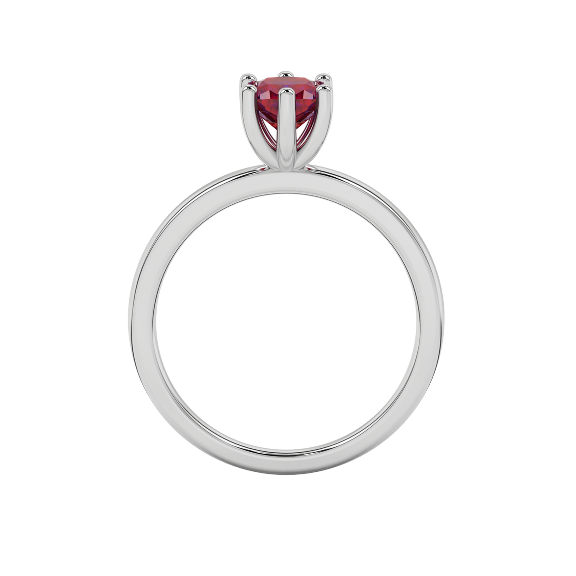 Royal Cushion Solitaire Gemstone Ring