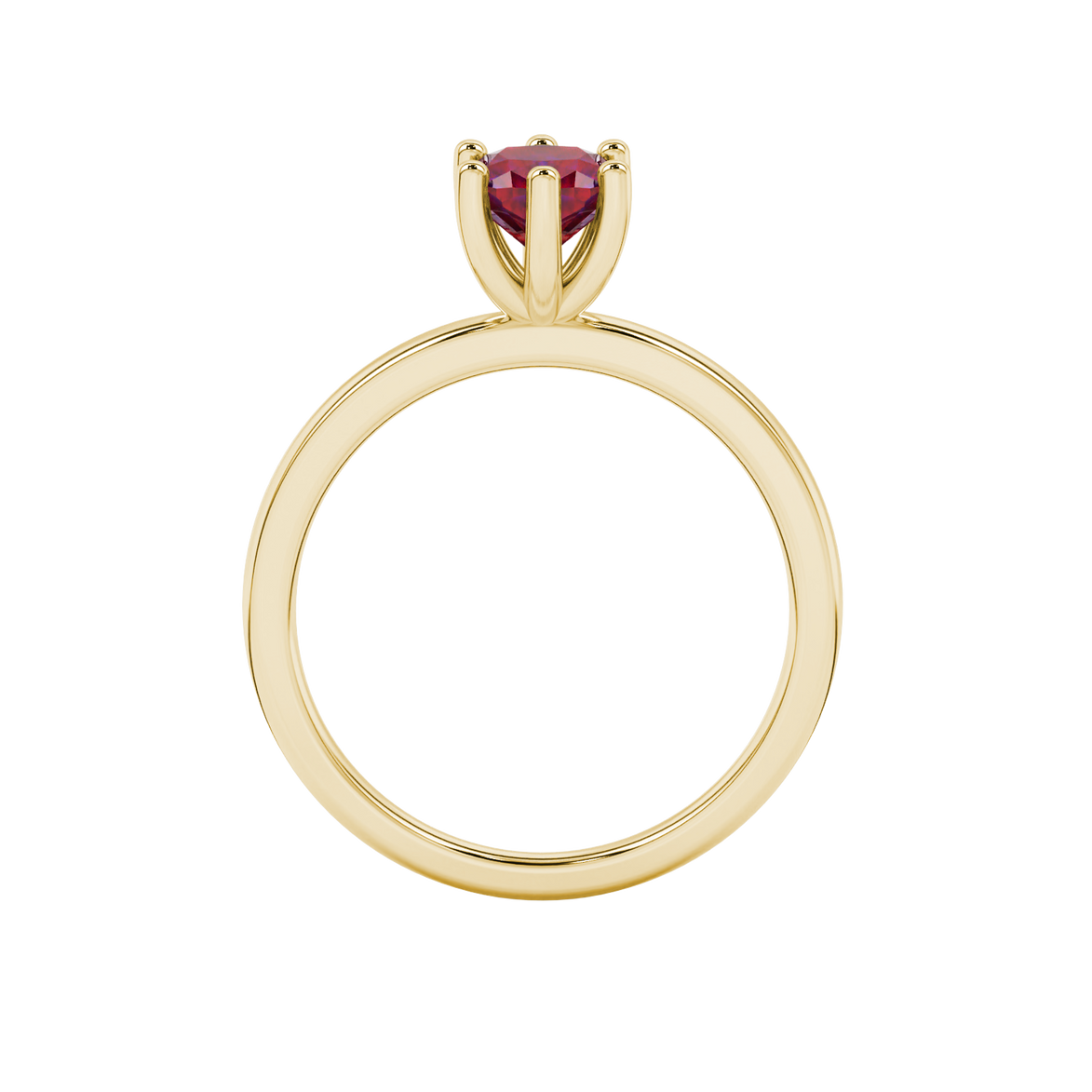 Royal Cushion Solitaire Gemstone Ring
