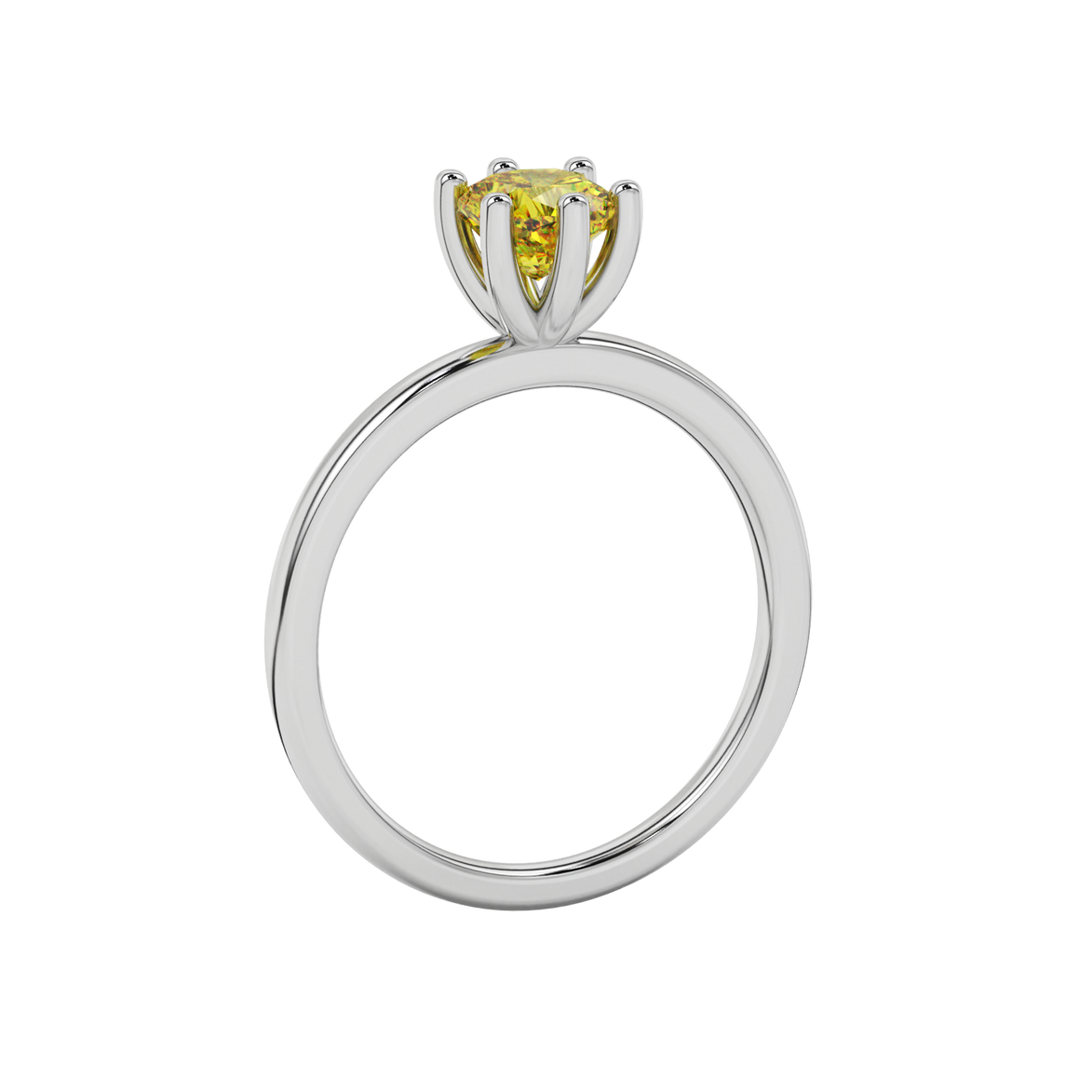 Royal Cushion Solitaire Gemstone Ring