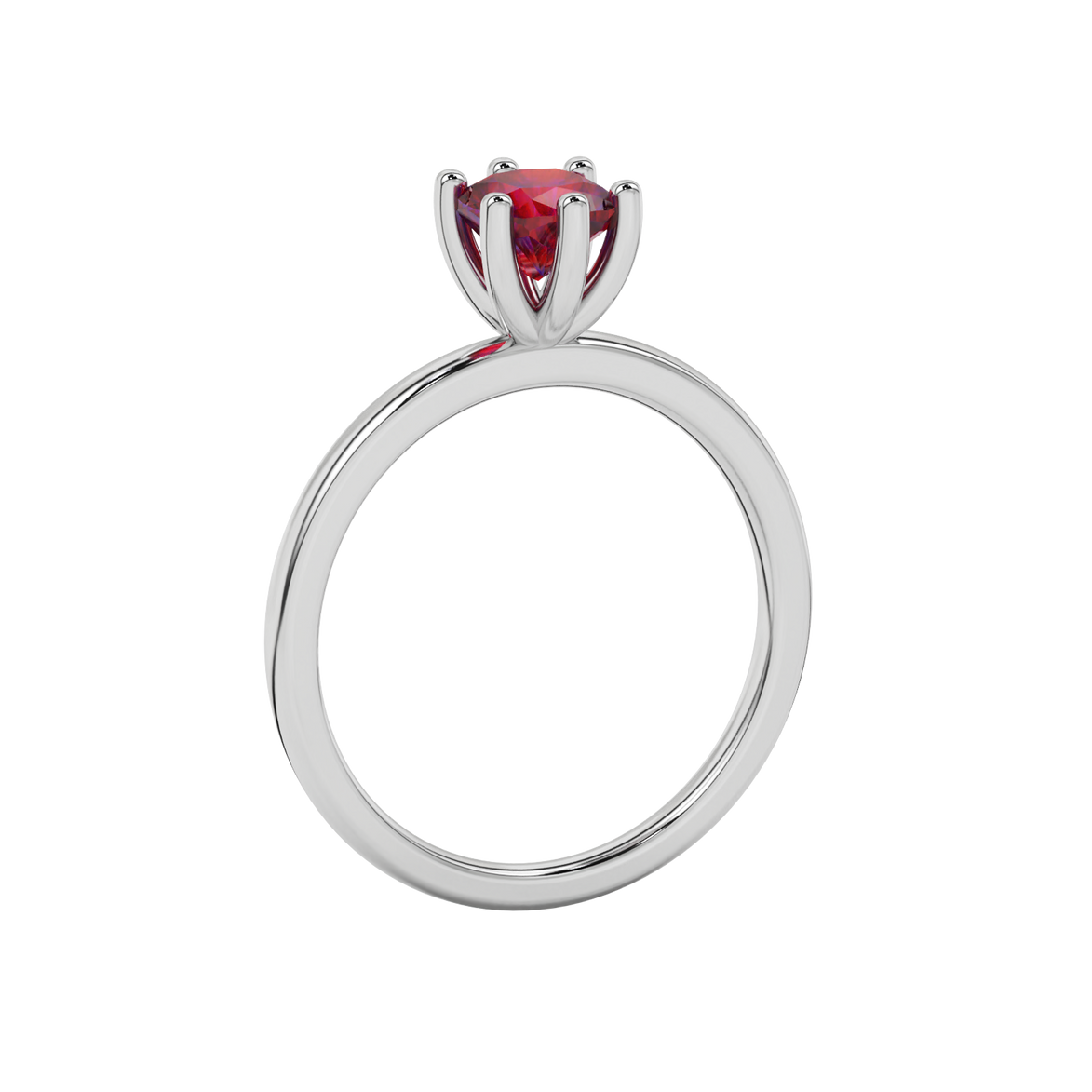 Royal Cushion Solitaire Gemstone Ring