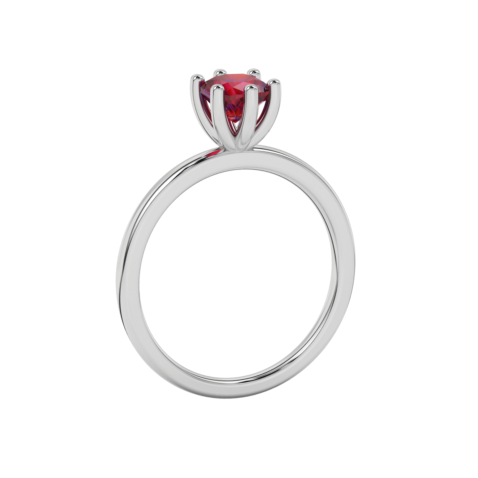 Royal Cushion Solitaire Gemstone Ring