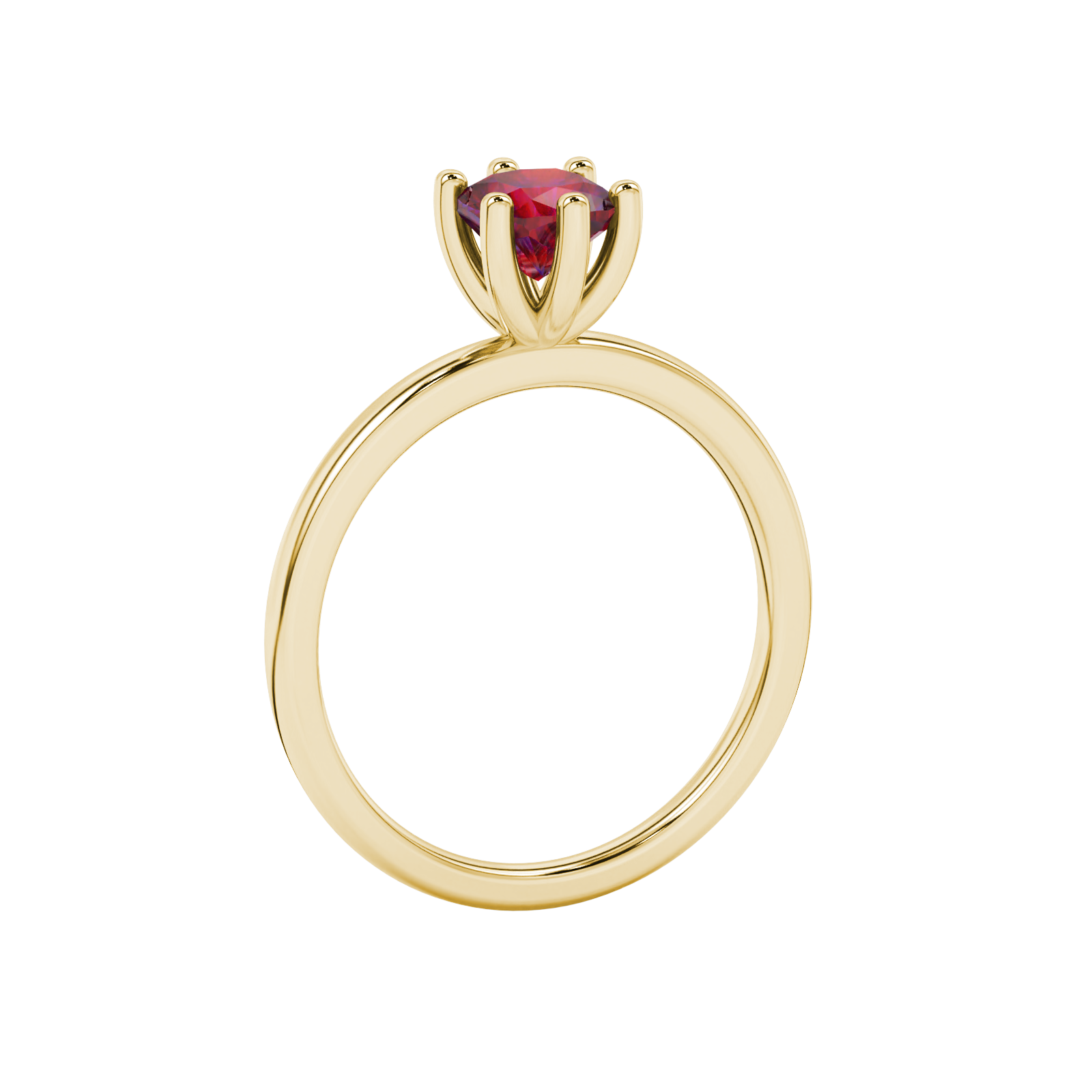 Royal Cushion Solitaire Gemstone Ring