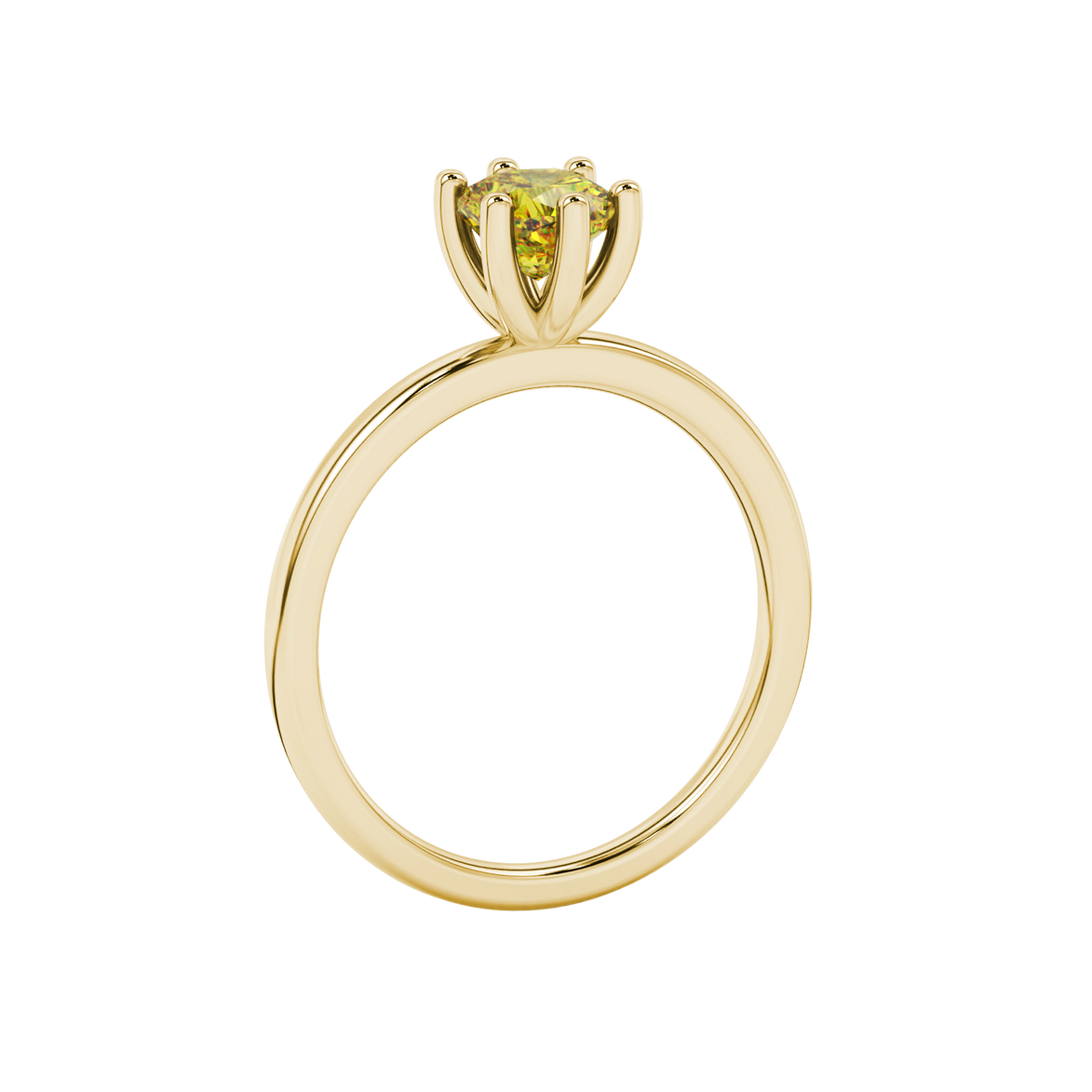 Royal Cushion Solitaire Gemstone Ring