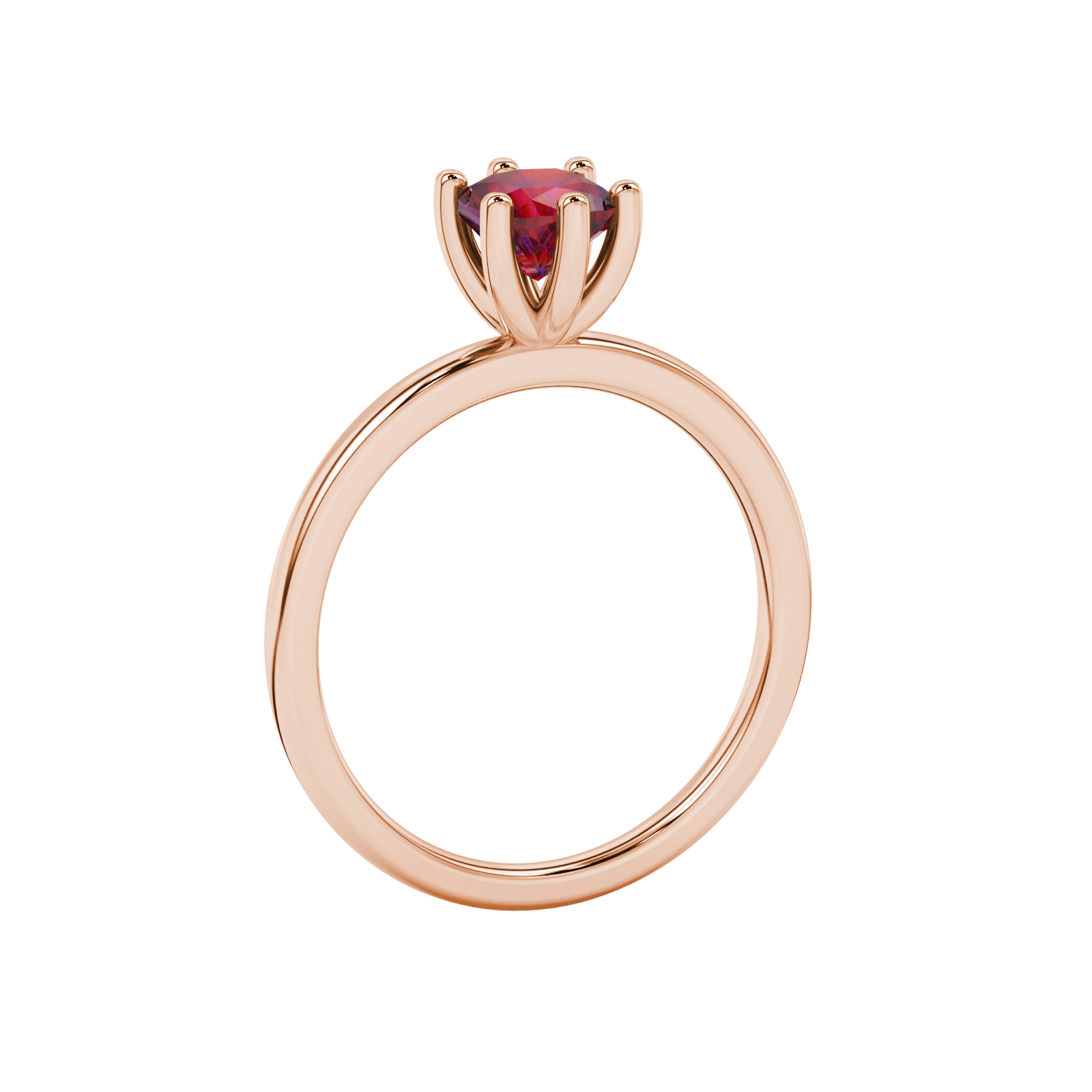 Royal Cushion Solitaire Gemstone Ring