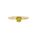Canary Yellow Heart Cut Solitaire Gemstone Ring in Rose Gold