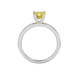 Canary Yellow Heart Cut Solitaire Gemstone Ring in Rose Gold