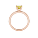 Canary Yellow Heart Cut Solitaire Gemstone Ring in Rose Gold