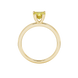 Canary Yellow Heart Cut Solitaire Gemstone Ring in Rose Gold