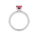 Raspberry Red Heart Cut Solitaire Gemstone Ring in Yellow Gold
