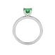 Emerald Green Heart Cut Solitaire Gemstone Ring in Yellow Gold
