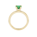 Emerald Green Heart Cut Solitaire Gemstone Ring in Yellow Gold
