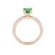 Emerald Green Heart Cut Solitaire Gemstone Ring in Yellow Gold