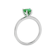 Emerald Green Heart Cut Solitaire Gemstone Ring in Yellow Gold