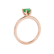 Emerald Green Heart Cut Solitaire Gemstone Ring in Yellow Gold