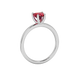 Raspberry Red Heart Cut Solitaire Gemstone Ring in Yellow Gold