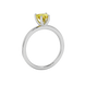 Canary Yellow Heart Cut Solitaire Gemstone Ring in Rose Gold