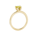 Canary Yellow Heart Cut Solitaire Gemstone Ring in Rose Gold