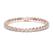Classic round lab grown diamond bracelet in yellow gold white gold and rose gold with sleek tennis bracelet design