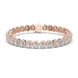 Radiant cut halo lab grown diamond tennis bracelet in yellow gold white gold and rose gold with luxury diamond links