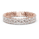 Floral lab grown diamond bracelet with marquise pear and round diamonds in yellow gold white gold and rose gold