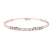 Contemporary multi shape lab grown diamond chain bracelet with pear oval marquise and emerald cut diamonds in yellow white and rose gold