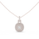 Cushion halo diamond pendant in gold with lab grown diamonds by Signora Jewels